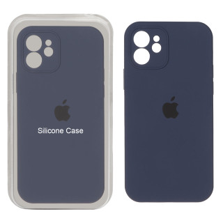 قاب سیلیکونی پاک کنی محافظ لنزدار اورجینال Apple iPhone 12 - سرمه ای تیره (پک اصلی)